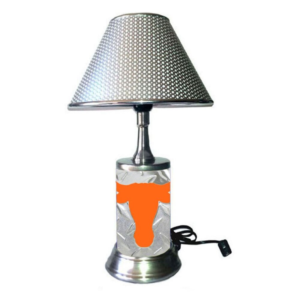 Texas Longhorns lamp with chrome finish shade, NCAA
